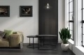 Mały stolik kawowy do salonu w stylu minimalistycznym czarny KS-38 STOLIK z serii KAJA HOME
