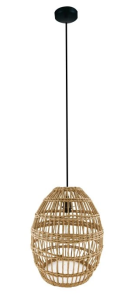 Lampa wisząca ratanowa średnica 22cm PAPER ROPE 102355D DIJK