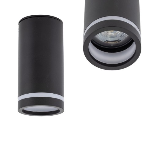 Lampa sufitowa spot – tuba natynkowa JET CZARNY DOWNLIGHT 1* GU10 6918 TK Lighting