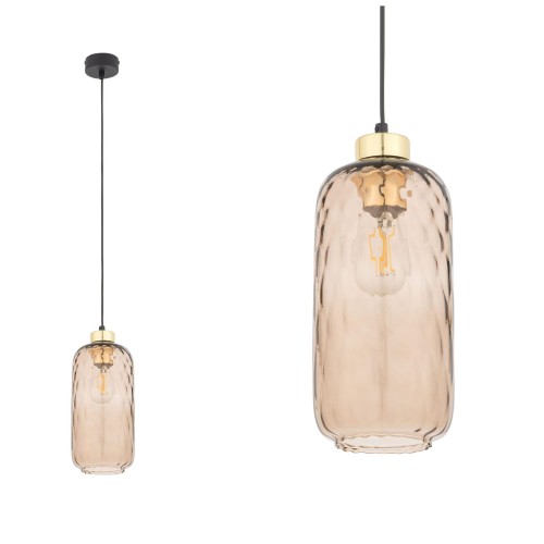 Lampa wisząca PESCARA kolor Czarny / złoty 4575 TK Lighting