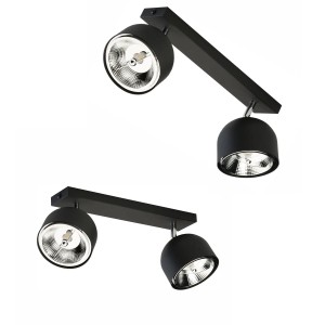 Lampa sufitowa ALTEA BLACK 2 PŁ + żarówki  6518 TK Lighting