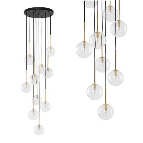 Lampa wisząca NILOS Czarny / złoty G9 MAX 6W 5944 TK Lighting