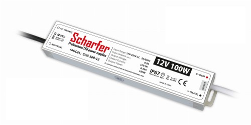 Zasilacz 100W 12V 8,33A IP67 hermetyczny SCH-100-12 SCHARFER