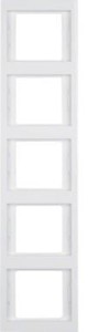Ramka 5-krotna pionowa biała K.1 Berker