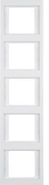 Ramka 5-krotna pionowa biała K.1 Berker