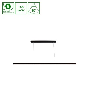 Lampa wisząca LARGO czarna podłużna LED 30W 230V barwa ciepła 4000K Spectrum