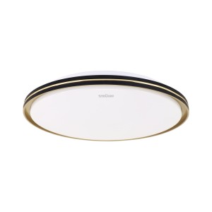 Plafon LED 24W rama czarno-złota zmienna barwa CCT średnica 42cm