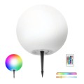 Kula lampa ogrodowa solarna 40cm 5W barwa ciepła + RGB z pilotem