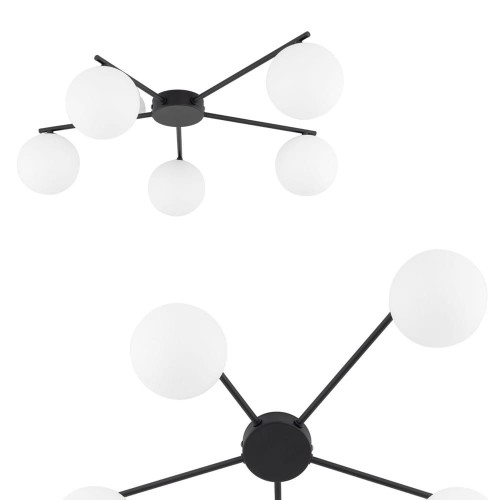 ELTON BLACK LAMPA SUFITOWA 5 10262 TK Lighting