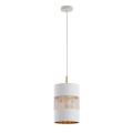 Lampa wisząca BOGART WHITE z biało-złotym perforowanym kloszem TK Lighting
