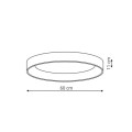 Plafon LED Georgia 60cm czarny LP-049/1C BK Light Prestige