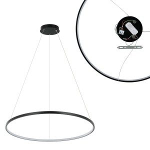 Lampa wisząca Ring średni CCT 1xLED czarny LP-909/1P M BK CCT Light Prestige