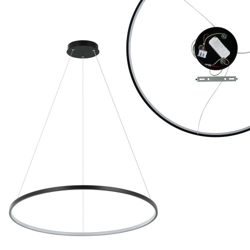 Lampa wisząca Ring średni CCT 1xLED czarny LP-909/1P M BK CCT Light Prestige