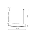 Lampa wisząca Ibros średnia 18W CCT IP20 1xLED biała LP-7001/1P 20 WH-63 18 CCT Light Prestige