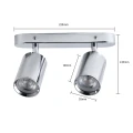 Spot BELIZE 2 chrom IP44 LP-734/2W CH Light Prestige