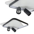 Plafon Parma 2 2xGU10 + 1xLED CCT kwadrat czarny LP-0612/2C Square BK Light Prestige