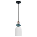 Lampa wisząca Tropea 1xE27 biała, średnia LP-2004/1P M WH Light Prestige