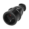 Gniazdo warsztatowe czarne IP20 2P+Z z chwytem