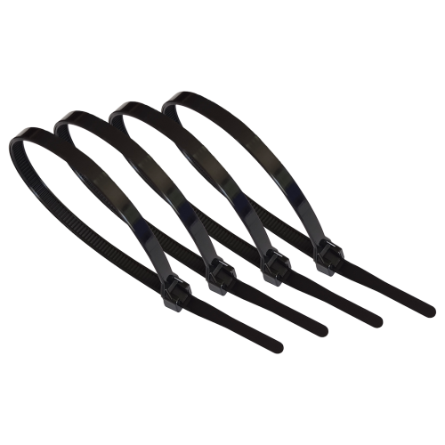 Opaski kablowe HOK długość 368mm szerokość 4,8mm czarne 368x4.8mm UV 262622 opakowanie 100szt Haupa