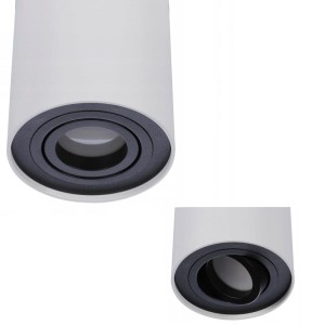 Lampa sufitowa / natynkowa BROSS 1 biała / czarna AZ1436 Azzardo