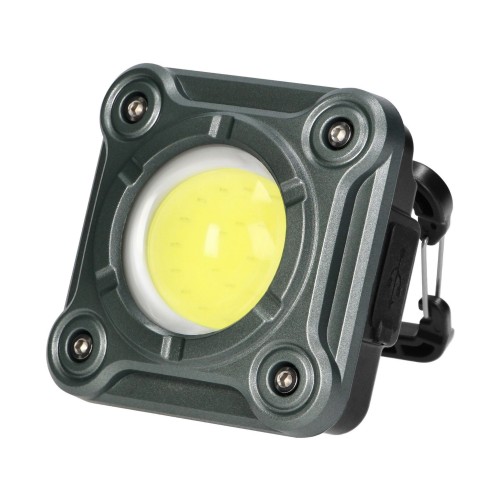 Lampa warsztatowa akumulatorowa LED COB 15W z ruchomą podstawką z magnesem 1000lm barwa zimna, USB