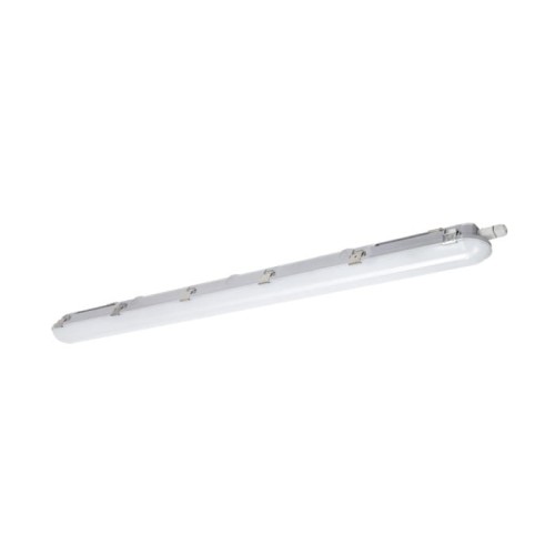 Lampa sufitowa / ścienna liniowa szara hermetyczna 120cm 36W LED barwa neutralna IP66 IK08 Kobi