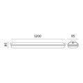 Lampa sufitowa / ścienna liniowa szara hermetyczna 120cm 36W LED barwa neutralna IP66 IK08 Kobi