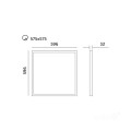 Panel kwadratowy do wbudowania LED z regulacją mocy 25/36/40W IP44 zmienna barwa
