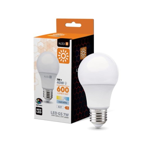 Żarówka LED 7W E27 barwa zimna 6000K Kobi