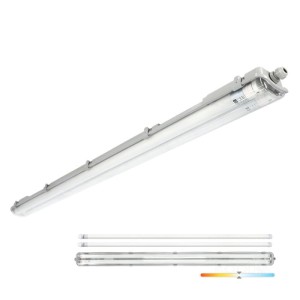 Oprawa hermetyczna IP65 127cm + świetlówki 2x 18W LED T8 120cm barwa nautralna 