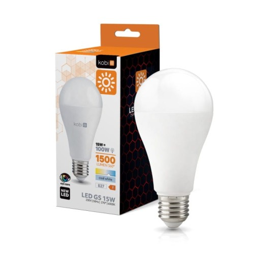 Żarówka LED 15W E27 barwa zimna 6000K Kobi