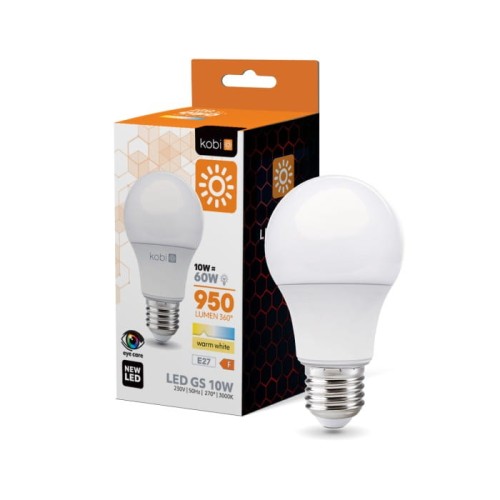 Żarówka LED 10W E27 barwa ciepła 3000K Kobi