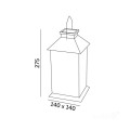 Lampa solarna LED latarenka czarna barwa ciepła 2700K 