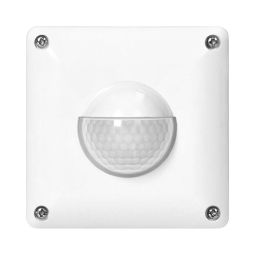  Czujnik ruchu 2 i 3 żyłowy, 190 st. IP65, 500W, zasięg max. 20m, do puszki, biały dopuszkowy podtynkowy