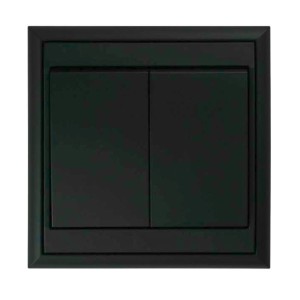 Włącznik podwójny świecznikowy podtynk WP-2L 10A czarny