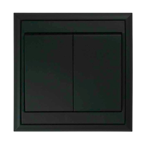 Włącznik podwójny świecznikowy podtynk WP-2L 10A czarny