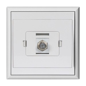 Gniazdo TV telewizyjne pojedyncze typu F białe