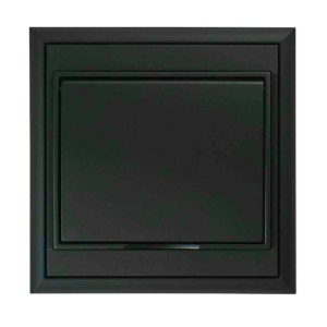 Gniazdo pojedyncze podtynkowe 2P+Z z klapką 16A czarne