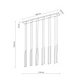 PIANO BLACK GOLD LAMPA WISZACA 12 10119 TK Lighting