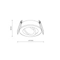 Lampa sufitowa AURA biała na gwint GU10 z kloszem 10572 TK Lighting