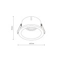 Oczko sufitowe OPTI czarne na gwint GU10 z szklanym kloszem 10577 TK Lighting