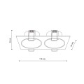Oczko sufitowe PRISMA czarne na gwint GU10 z szklanym kloszem 10579 TK Lighting