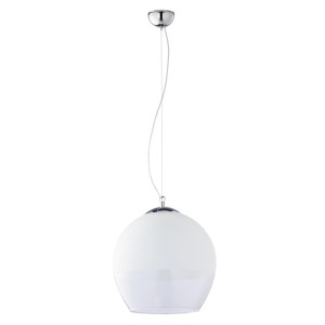 Lampa wisząca BOULETTE z białym, kulistym kloszem z mleczną częścią TK Lighting