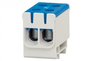 Listwa zaciskowa ZUG na szynę TH 1-torowy 2x 50mm2 Al/Cu Niebieska