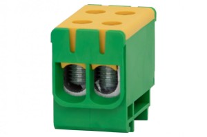 Listwa zaciskowa ZUG na szynę TH 1-torowy 2x 50mm2 Al/Cu Żółto-zielona