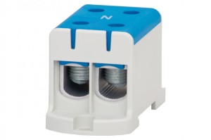 Listwa zaciskowa ZUG na szynę TH 1-torowy 2x 95mm2 Al/Cu Niebieska