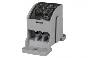 Blok rozdzielczy 1-biegunowy na Szynę TH35 80A 3x16 - 4x6 Al/Cu  Szary