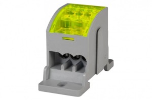 Blok rozdzielczy 1-biegunowy na Szynę TH35 80A 3x16 - 4x6 Al/Cu ŻO