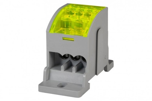 Blok rozdzielczy 1-biegunowy na Szynę TH35 80A 3x16 - 4x6 Al/Cu ŻO