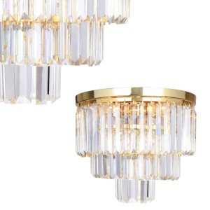 Lampa sufitowa Amedeo złoty/przezroczysty C17106/1 Zuma Line